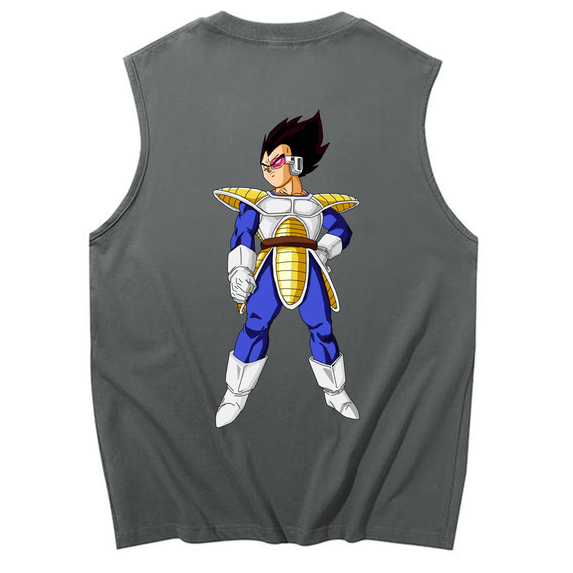 （画像用） ドラゴンボール ベジータ四世（Bejīta Yonsei）DRAGON BALL Vegeta IV コットン100％タンクトップ（背面プリント）